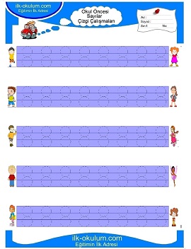 Çocuklar İçin Çizgi Çalışma Sayfaları 